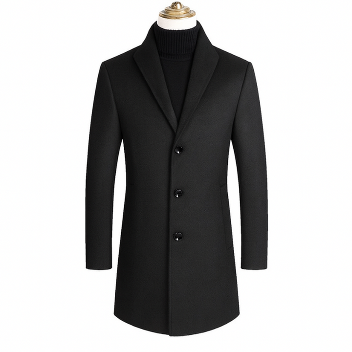 Elegante Cappotto da Uomo con Design Monopetto