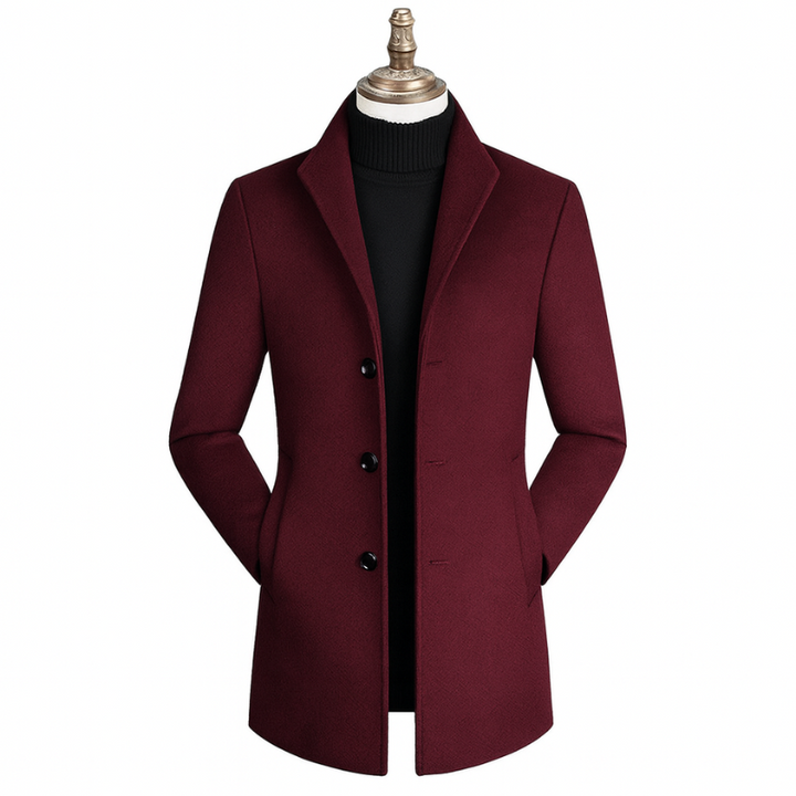 Elegante Cappotto da Uomo con Design Monopetto