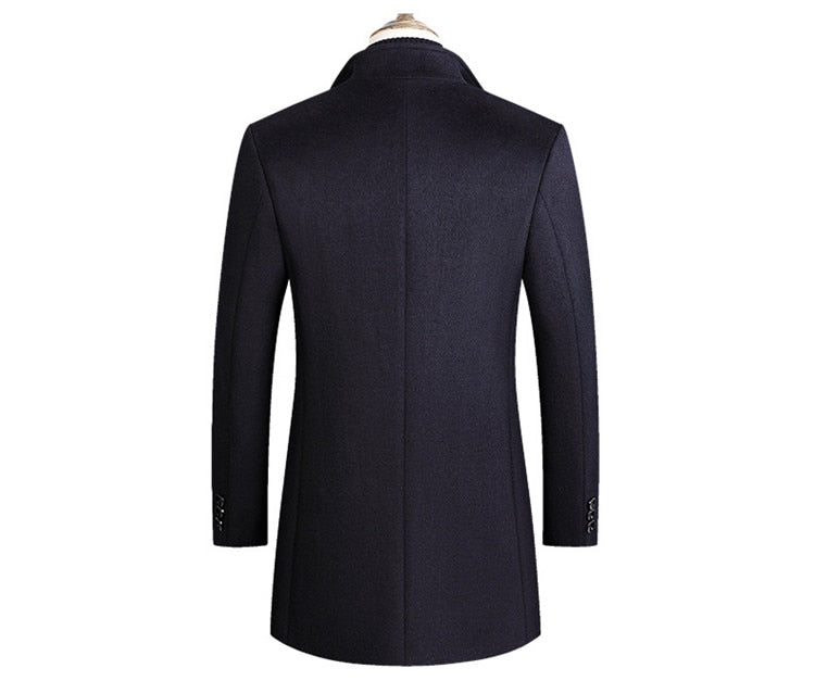 Elegante Cappotto da Uomo con Design Monopetto 6