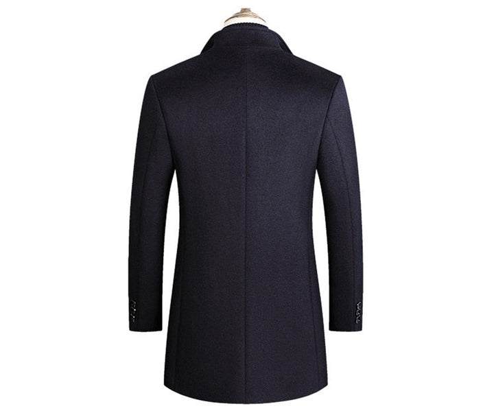 Elegante Cappotto da Uomo con Design Monopetto 6