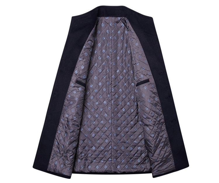Elegante Cappotto da Uomo con Design Monopetto 8