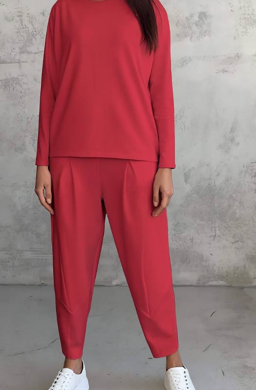 Elegante Completo da Donna con Camicia a Maniche Lunghe e Pantaloni Abbinati