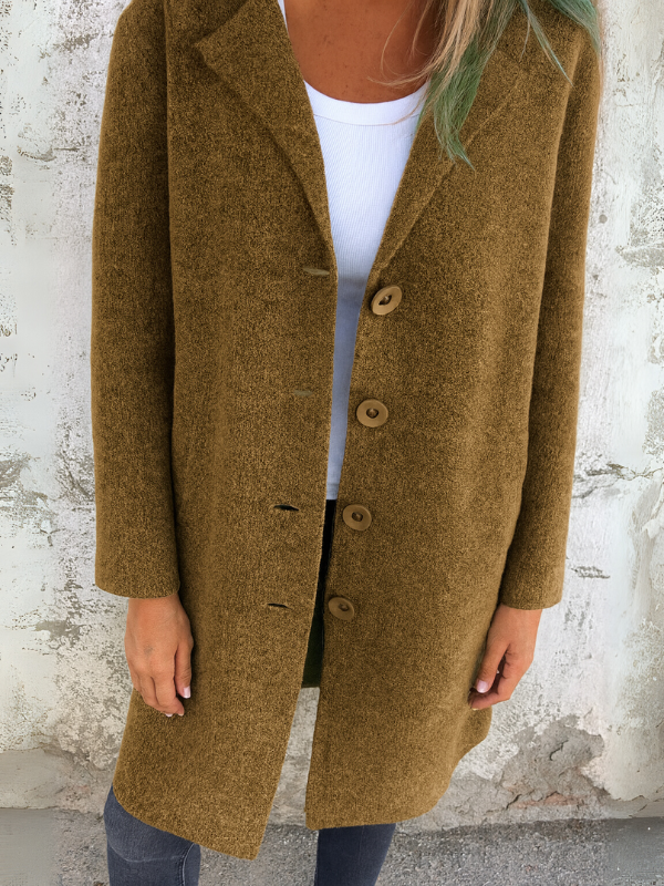 Elegante Damenjacke mit Knöpfen und Taschen