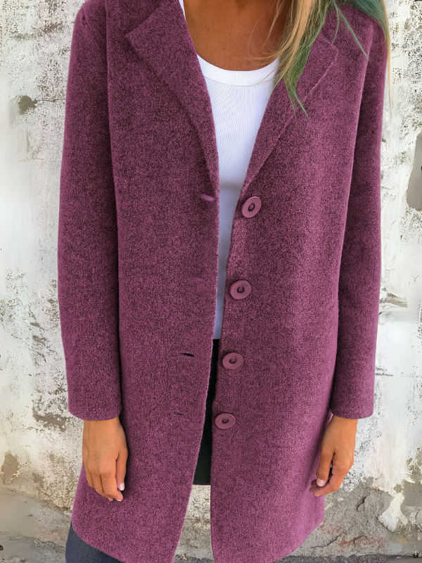 Elegante Damenjacke mit Knöpfen und Taschen