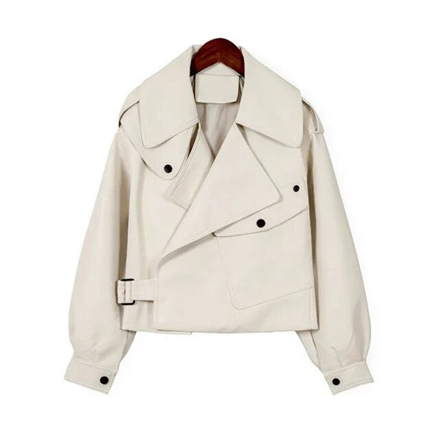 Elegante e Moderna Giacca in Pelle da Donna Slim Fit 0