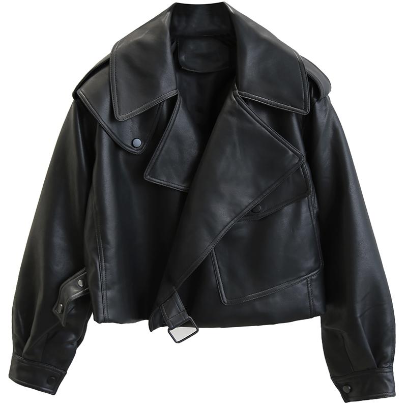 Elegante e Moderna Giacca in Pelle da Donna Slim Fit 1