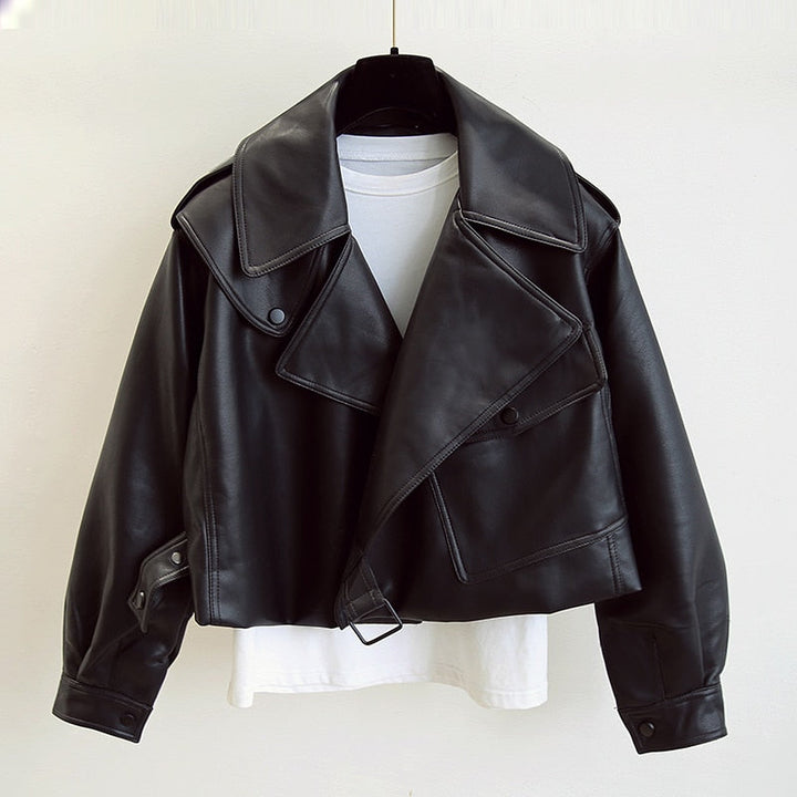 Elegante e Moderna Giacca in Pelle da Donna Slim Fit 3
