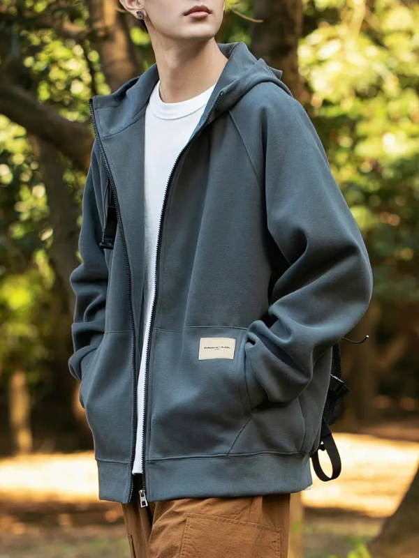 Felpa Uomo con Zip e Cappuccio Regolabile, Felpe Casual Versatili per Uscite Informali e Attività Fisica