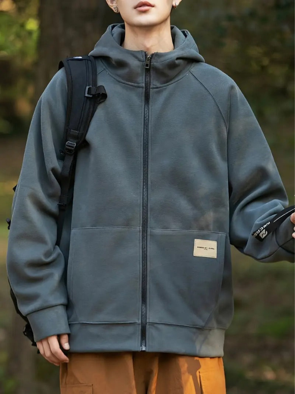 Felpa Uomo con Zip e Cappuccio Regolabile, Felpe Casual Versatili per Uscite Informali e Attività Fisica