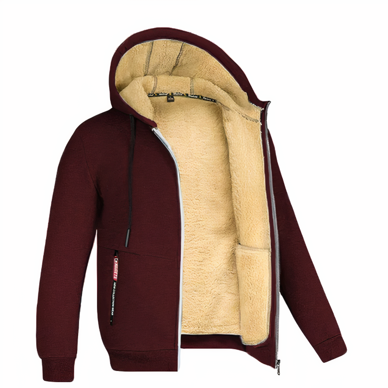 Felpa Uomo con Cappuccio Foderata in Pile per Comfort e Stile, Felpe Uomo Casual e Moderne 0