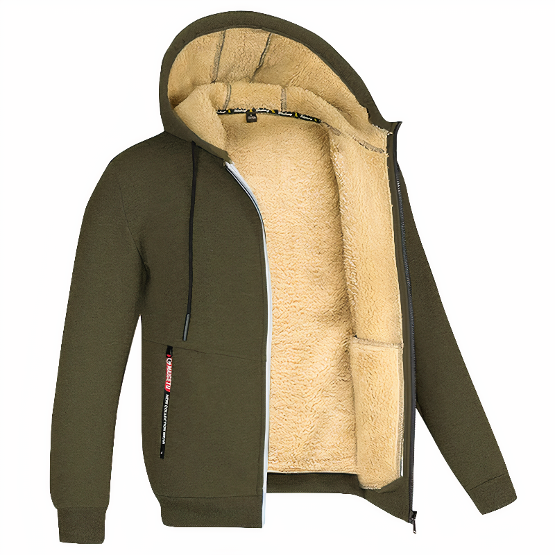 Felpa Uomo con Cappuccio Foderata in Pile per Comfort e Stile, Felpe Uomo Casual e Moderne 1