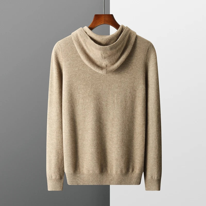 Felpa Uomo con Cappuccio in Merino - Stile Elegante e Versatile per Ogni Occasione 1
