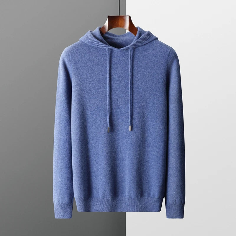 Felpa Uomo con Cappuccio in Merino - Stile Elegante e Versatile per Ogni Occasione 2