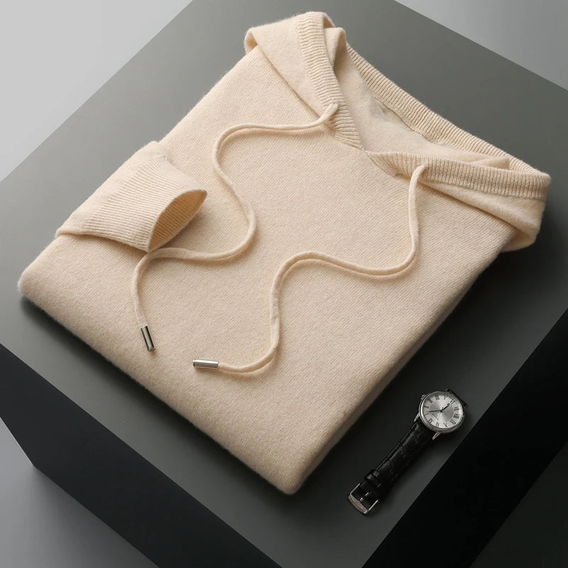 Felpa Uomo con Cappuccio in Merino - Stile Elegante e Versatile per Ogni Occasione 6
