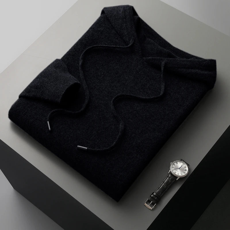 Felpa Uomo con Cappuccio in Merino - Stile Elegante e Versatile per Ogni Occasione 8