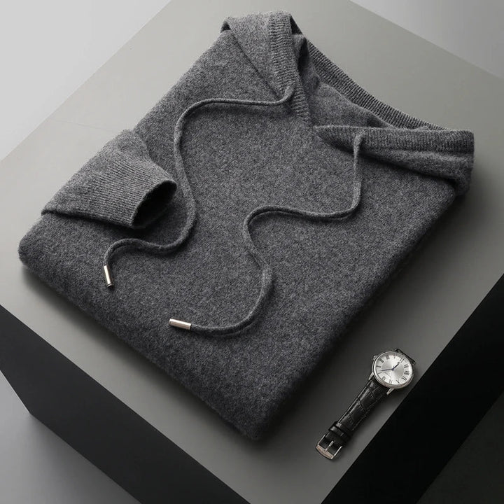 Felpa Uomo con Cappuccio in Merino - Stile Elegante e Versatile per Ogni Occasione 9