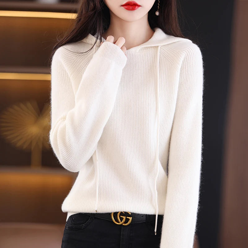 Felpa da Donna con Cappuccio Slim Fit per Stile Casual Autunnale 2