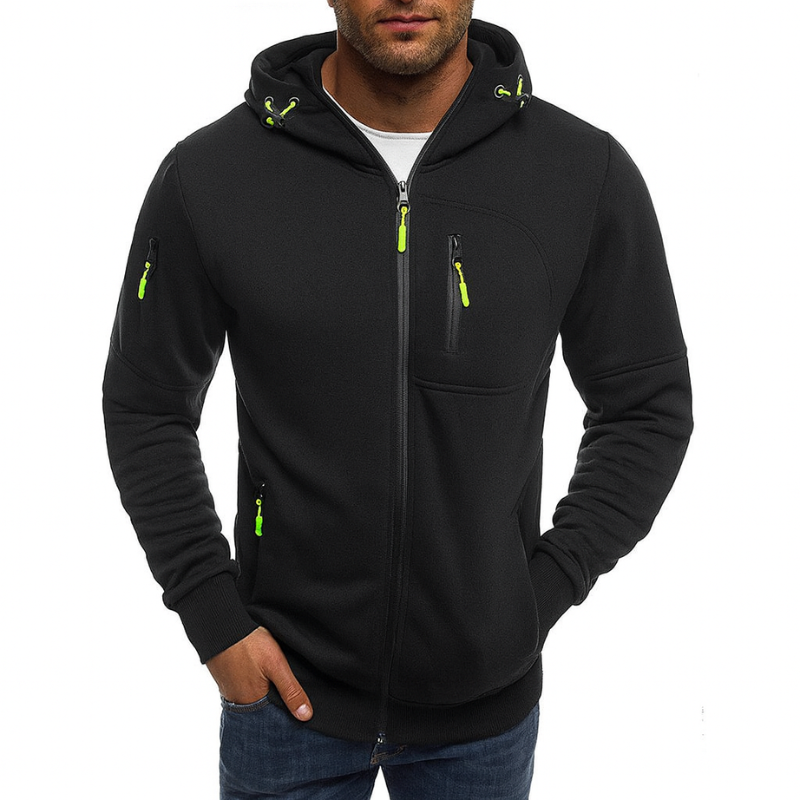 Felpa con cappuccio e zip da uomo - Stile casual e attività sportive