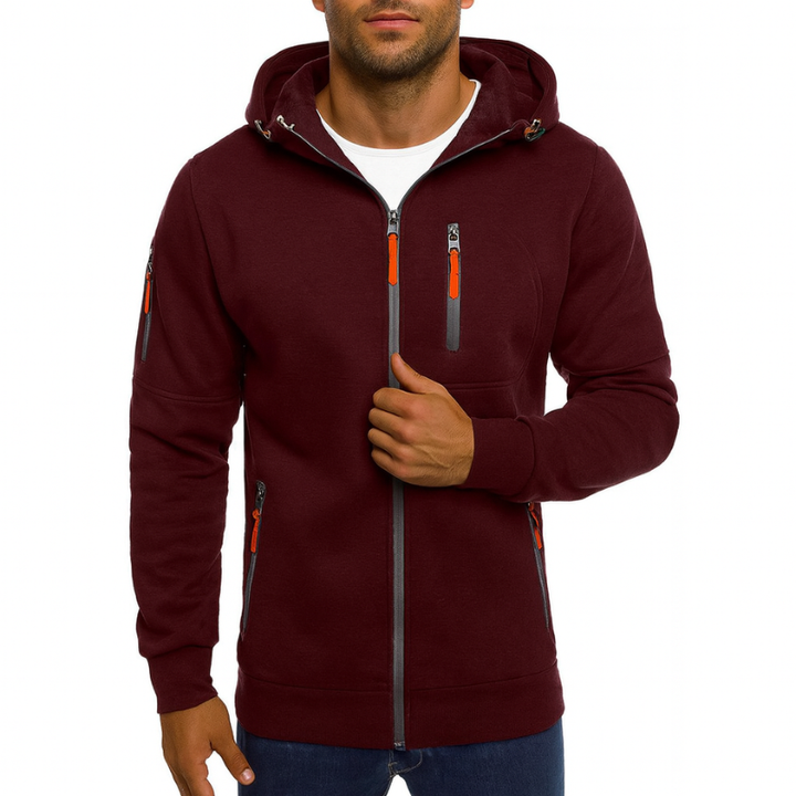 Felpa con cappuccio e zip da uomo - Stile casual e attività sportive