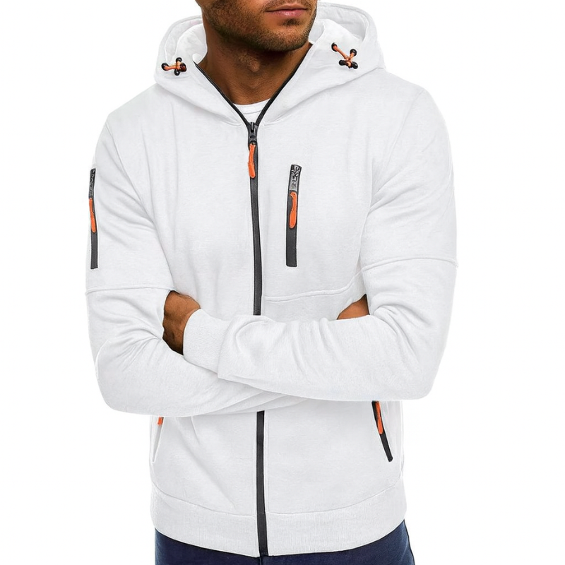 Felpa con cappuccio e zip da uomo - Stile casual e attività sportive
