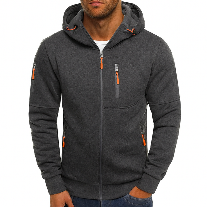 Felpa con cappuccio e zip da uomo - Stile casual e attività sportive