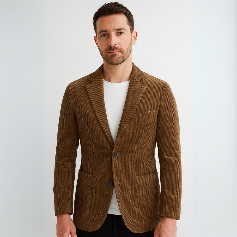 Herren Blazerjacke aus Baumwolle im Cord-Stil für formelle Anlässe und besondere Gelegenheiten