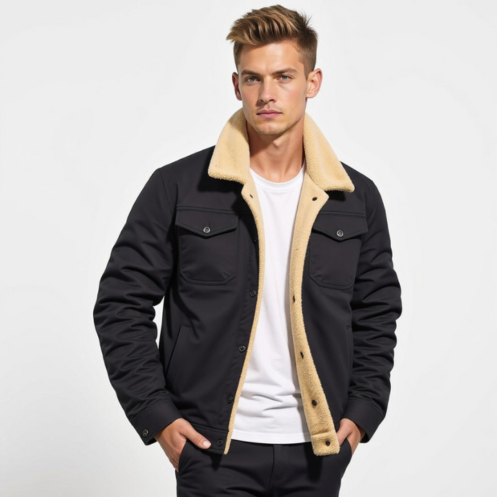 Giacca Bomber Invernale Uomo Vintage con Tasche Funzionali e Design Iconico