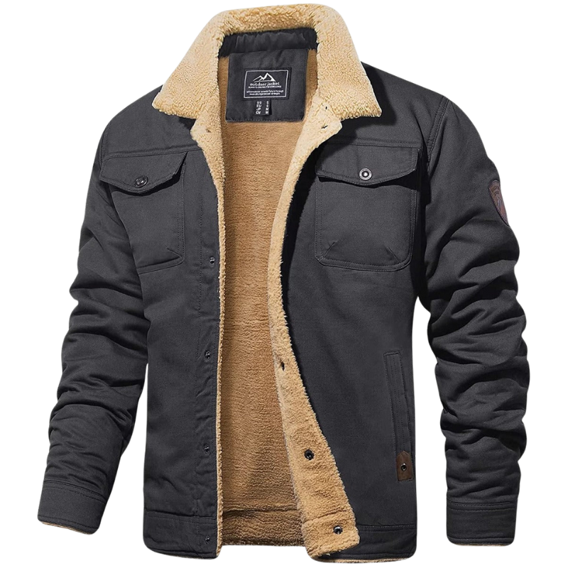 Giacca Bomber Invernale Uomo Vintage con Tasche Funzionali e Design Iconico