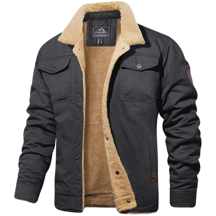 Giacca Bomber Invernale Uomo Vintage con Tasche Funzionali e Design Iconico