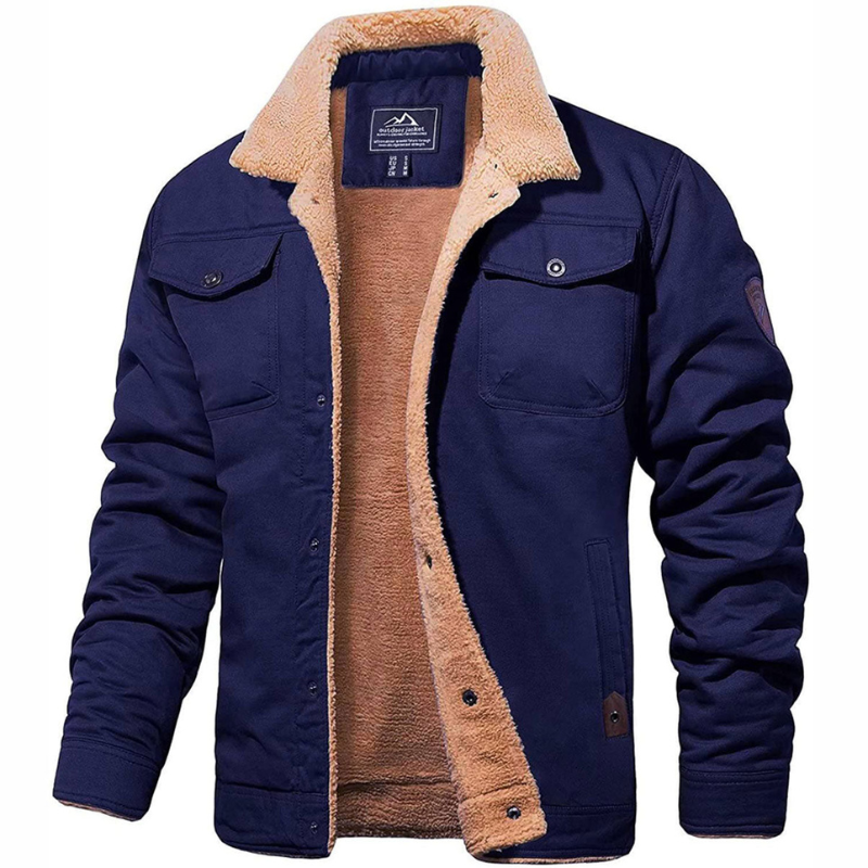 Giacca Bomber Invernale Uomo Vintage con Tasche Funzionali e Design Iconico