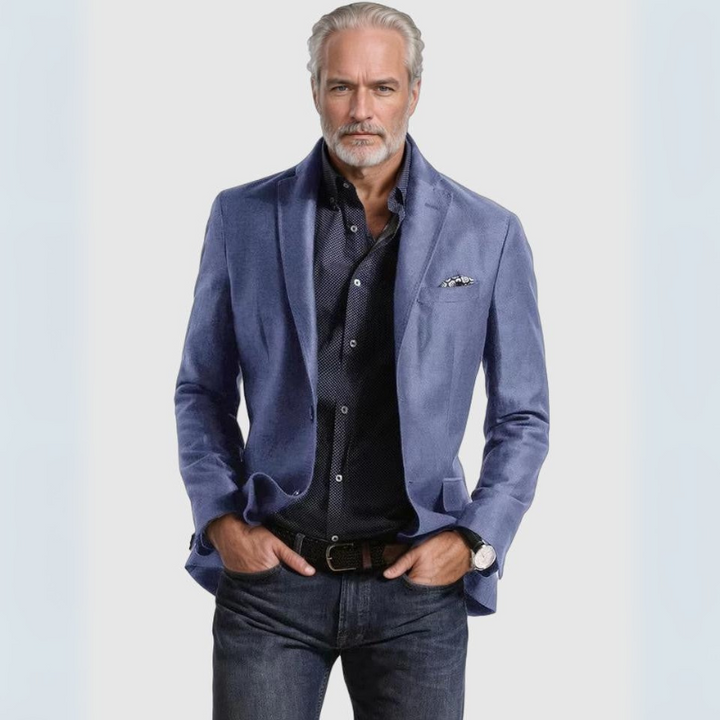 Herrenjacke mit Zwei-Knopf-Verschluss für formelle Anlässe und Smart-Casual