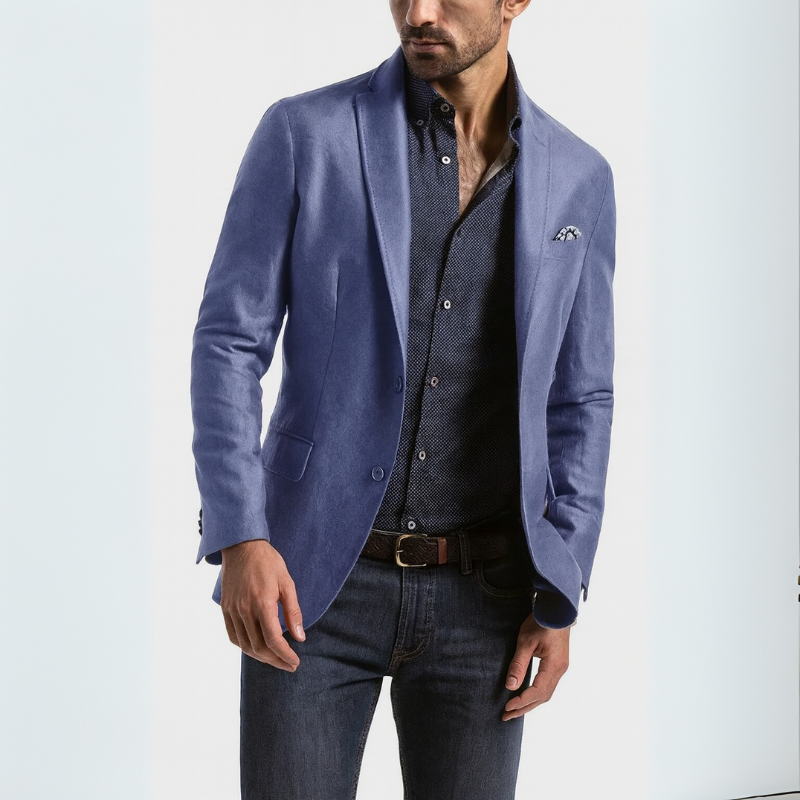 Herrenjacke mit Zwei-Knopf-Verschluss für formelle Anlässe und Smart-Casual