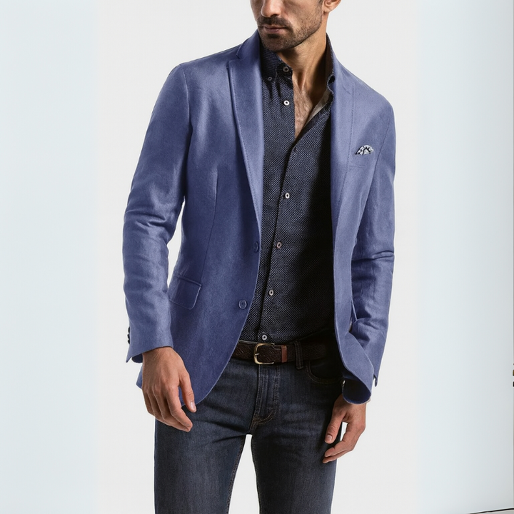 Herrenjacke mit Zwei-Knopf-Verschluss für formelle Anlässe und Smart-Casual