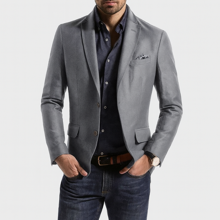 Herrenjacke mit Zwei-Knopf-Verschluss für formelle Anlässe und Smart-Casual