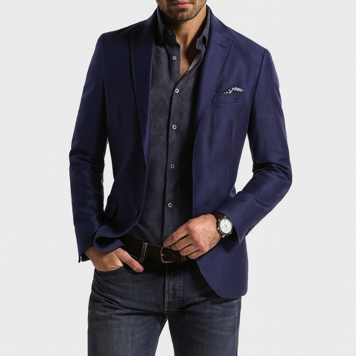 Herrenjacke mit Zwei-Knopf-Verschluss für formelle Anlässe und Smart-Casual