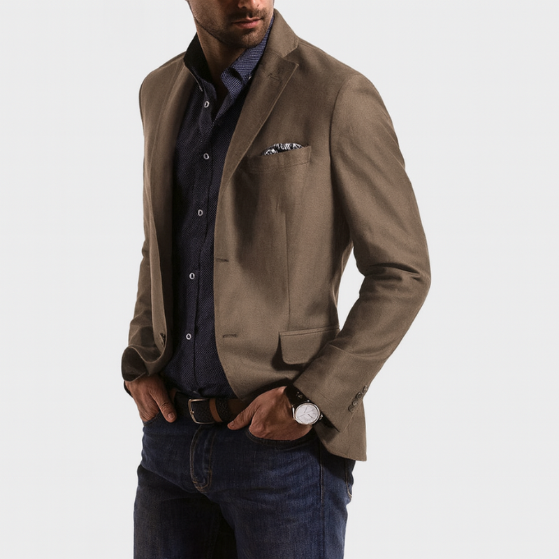 Herrenjacke mit Zwei-Knopf-Verschluss für formelle Anlässe und Smart-Casual