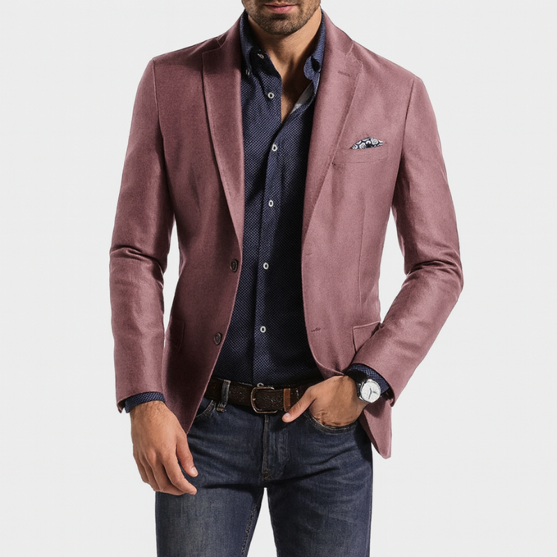 Herrenjacke mit Zwei-Knopf-Verschluss für formelle Anlässe und Smart-Casual
