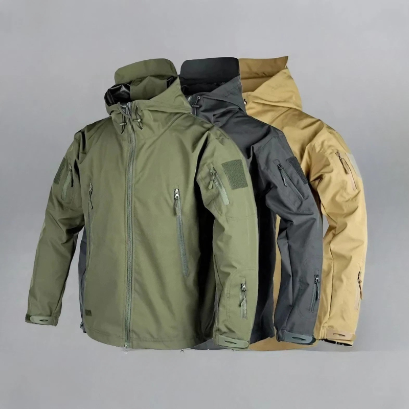 Herren Outdoor-Jacke wasserabweisend und winddicht mit Mehrzwecktaschen