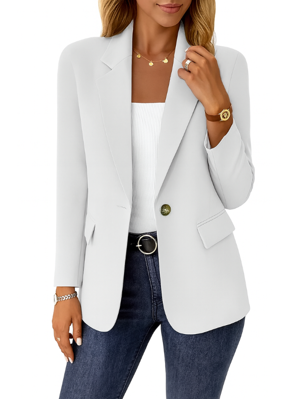 Elegante chaqueta blazer de mujer para trabajo y tiempo libre - Blazer clásico