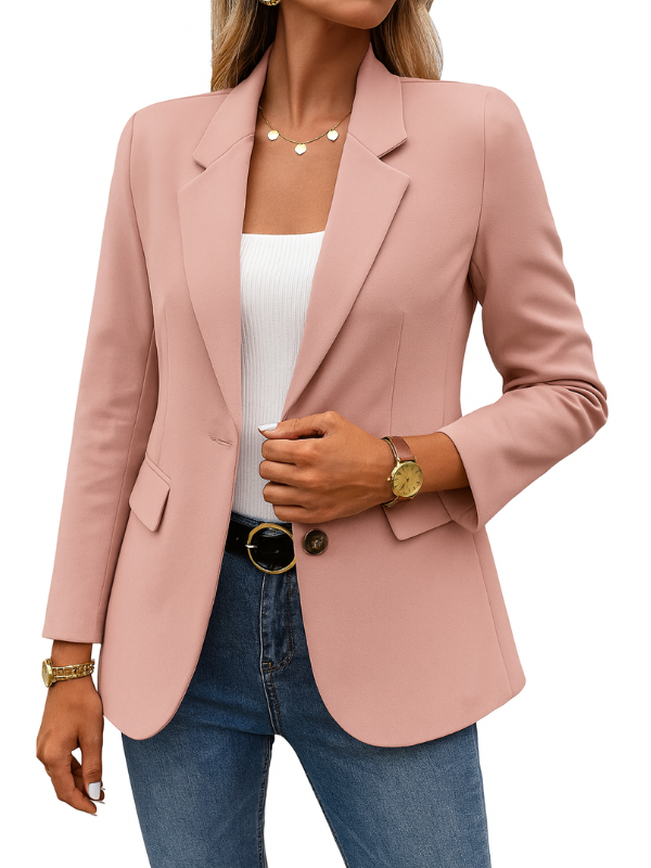 Elegante chaqueta blazer de mujer para trabajo y tiempo libre - Blazer clásico