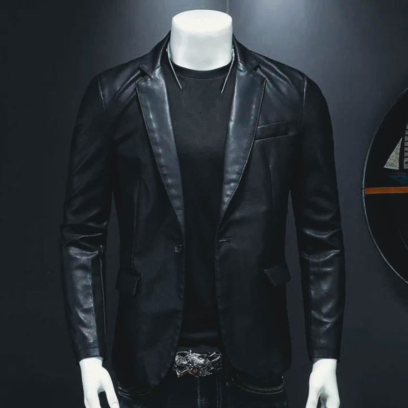 Elegante Herrenlederjacke im maßgeschneiderten Schnitt