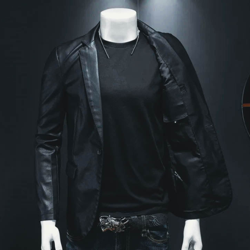 Elegante Herrenlederjacke im maßgeschneiderten Schnitt