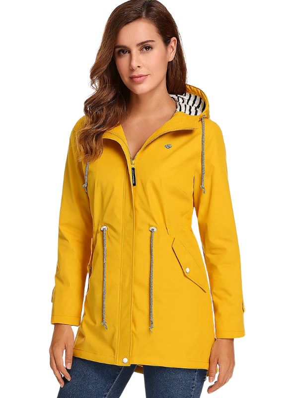 Giacca Impermeabile da Donna con Cappuccio
