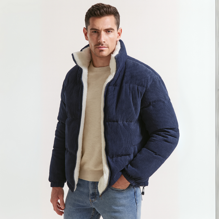 Vielseitige Winterjacke aus Cord für Herren