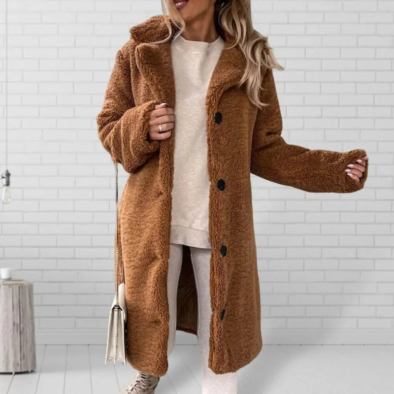 Winterjacke für Damen: Knopfverschluss, Seitentaschen