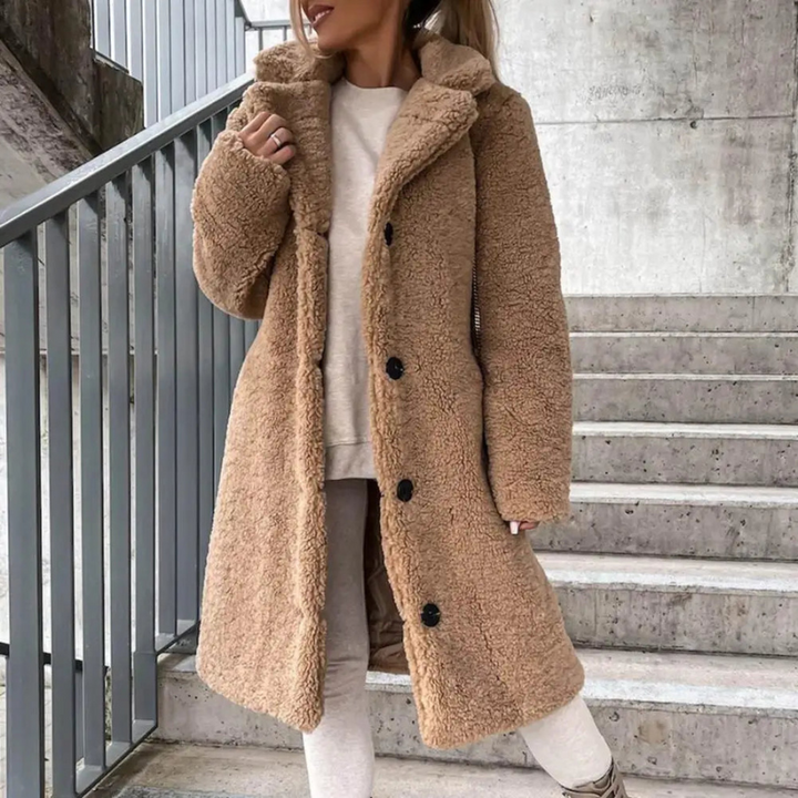 Winterjacke für Damen: Knopfverschluss, Seitentaschen