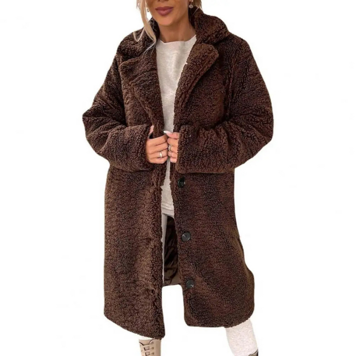 Winterjacke für Damen: Knopfverschluss, Seitentaschen