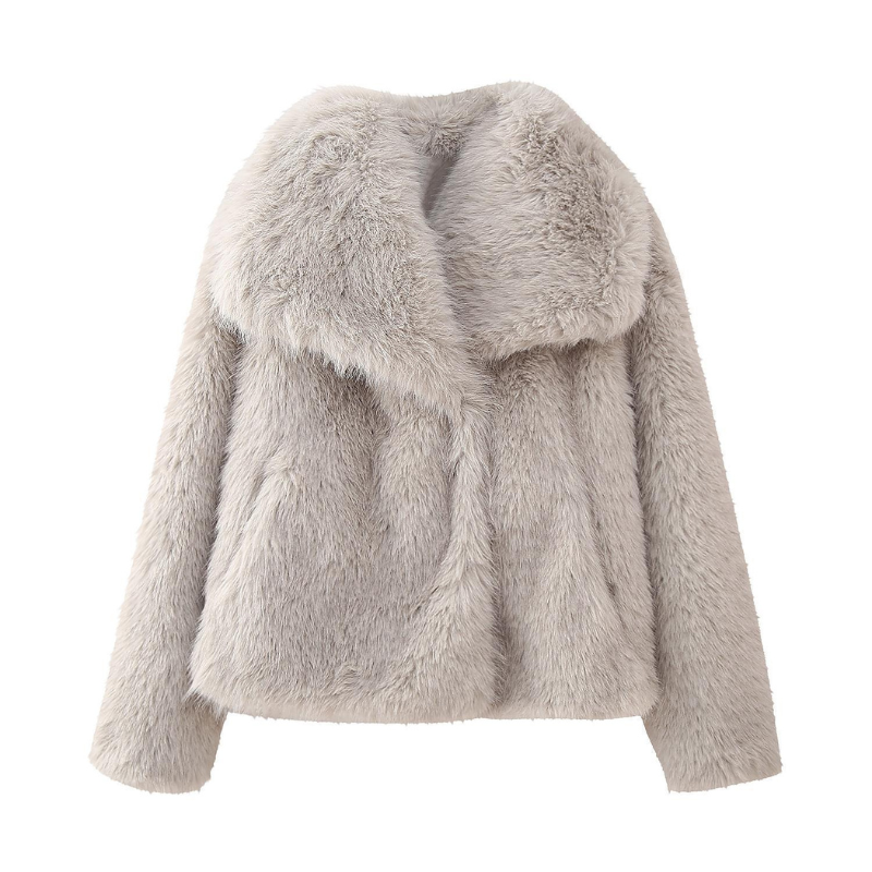 Giacca Invernale da Donna in Pelliccia Sintetica, Elegante e Calda