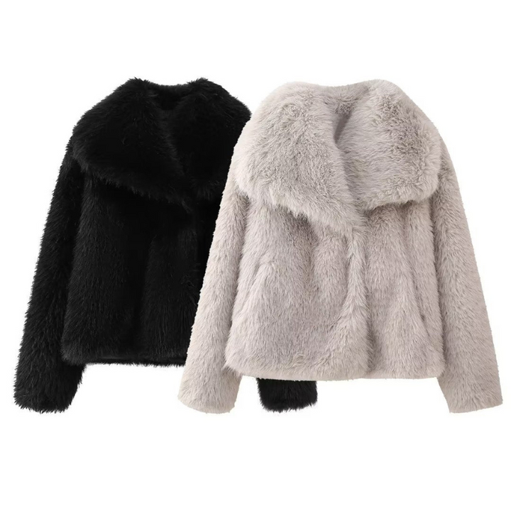 Giacca Invernale da Donna in Pelliccia Sintetica, Elegante e Calda