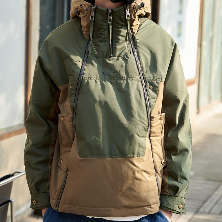 Winterjacke für Herren mit doppeltem Reißverschluss für den täglichen Gebrauch